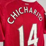 Shop 2010/11 MANCHESTER UNITED CHICHARITO #14 *MATCH ISSUE* HOME SHIRT (M) NIKE, classic football shirts, vintage football shirts & retro soccer jerseys at Cult Kits