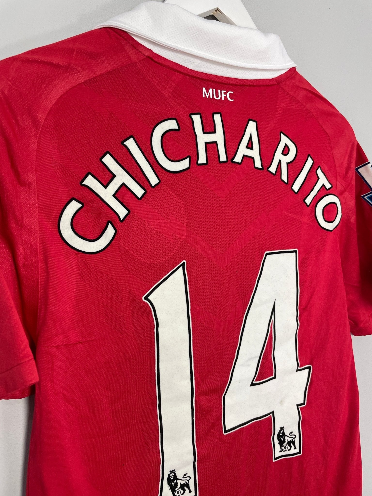 Shop 2010/11 MANCHESTER UNITED CHICHARITO #14 *MATCH ISSUE* HOME SHIRT (M) NIKE, classic football shirts, vintage football shirts & retro soccer jerseys at Cult Kits