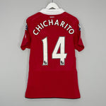 Shop 2010/11 MANCHESTER UNITED CHICHARITO #14 *MATCH ISSUE* HOME SHIRT (M) NIKE, classic football shirts, vintage football shirts & retro soccer jerseys at Cult Kits