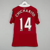 Shop 2010/11 MANCHESTER UNITED CHICHARITO #14 *MATCH ISSUE* HOME SHIRT (M) NIKE, classic football shirts, vintage football shirts & retro soccer jerseys at Cult Kits
