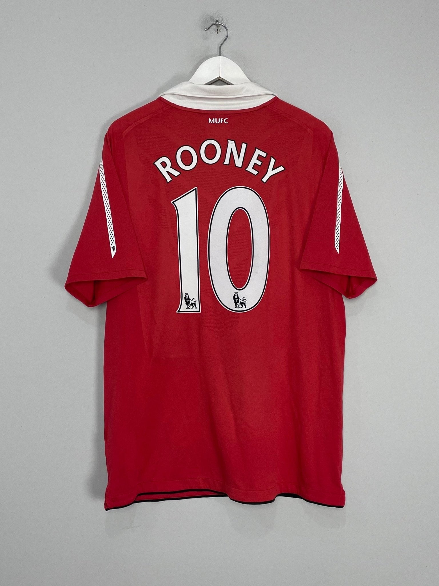 Shop 2010/11 MANCHESTER UNITED ROONEY #10 HOME SHIRT (XL) NIKE, classic football shirts, vintage football shirts & retro soccer jerseys at Cult Kits