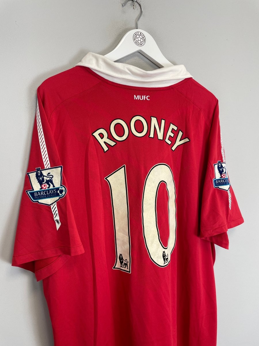 2010/11 MANCHESTER UNITED ROONEY 10 HOME SHIRT (XL) NIKE - Cult Kits - XL - Buy Vintage Football Shirts, Authentic Retro Football Shirts For Sale, Classic Football Shirts & Soccer Jersey