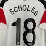 Shop 2010/11 MANCHESTER UNITED SCHOLES #18 AWAY SHIRT (L) NIKE, classic football shirts, vintage football shirts & retro soccer jerseys at Cult Kits