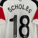 Shop 2010/11 MANCHESTER UNITED SCHOLES #18 AWAY SHIRT (L) NIKE, classic football shirts, vintage football shirts & retro soccer jerseys at Cult Kits