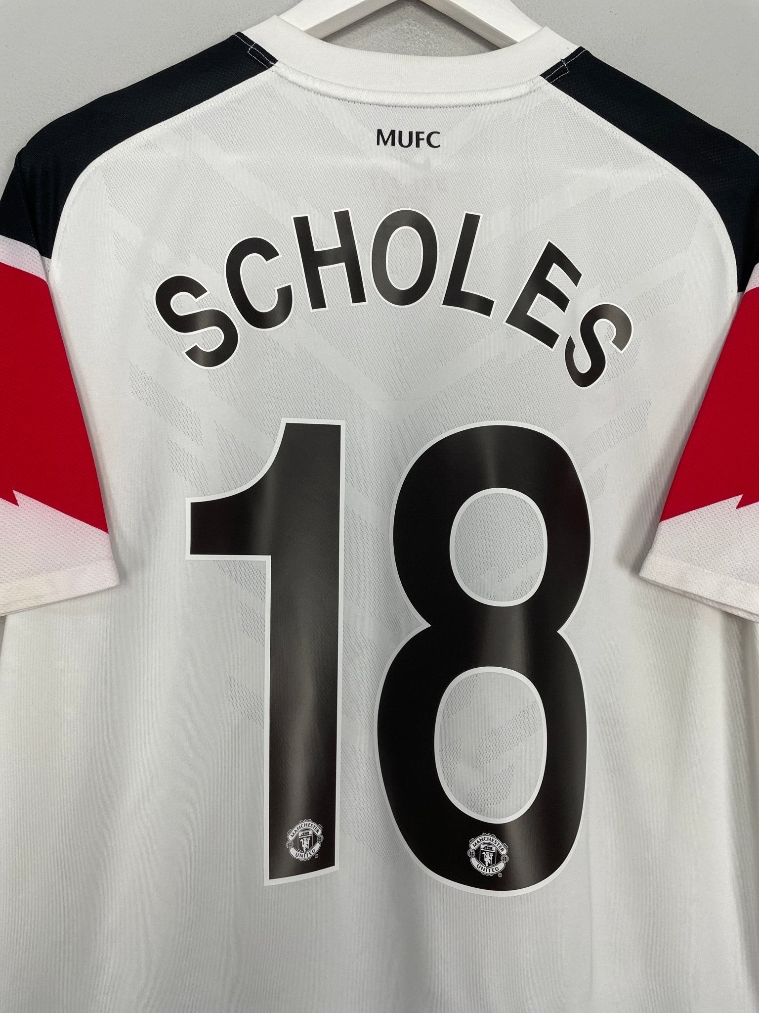 Shop 2010/11 MANCHESTER UNITED SCHOLES #18 AWAY SHIRT (L) NIKE, classic football shirts, vintage football shirts & retro soccer jerseys at Cult Kits