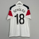 Shop 2010/11 MANCHESTER UNITED SCHOLES #18 AWAY SHIRT (L) NIKE, classic football shirts, vintage football shirts & retro soccer jerseys at Cult Kits