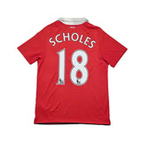 Buy 2010/11 Manchester United Scholes 18 Home Shirt (M) Nike ~ Free worldwide shipping available ~ Authentic Vintage Football Shirts from Cult Kits