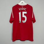Shop 2010/11 MANCHESTER UNITED VIDIC #15 HOME SHIRT (XL) NIKE, classic football shirts, vintage football shirts & retro soccer jerseys at Cult Kits