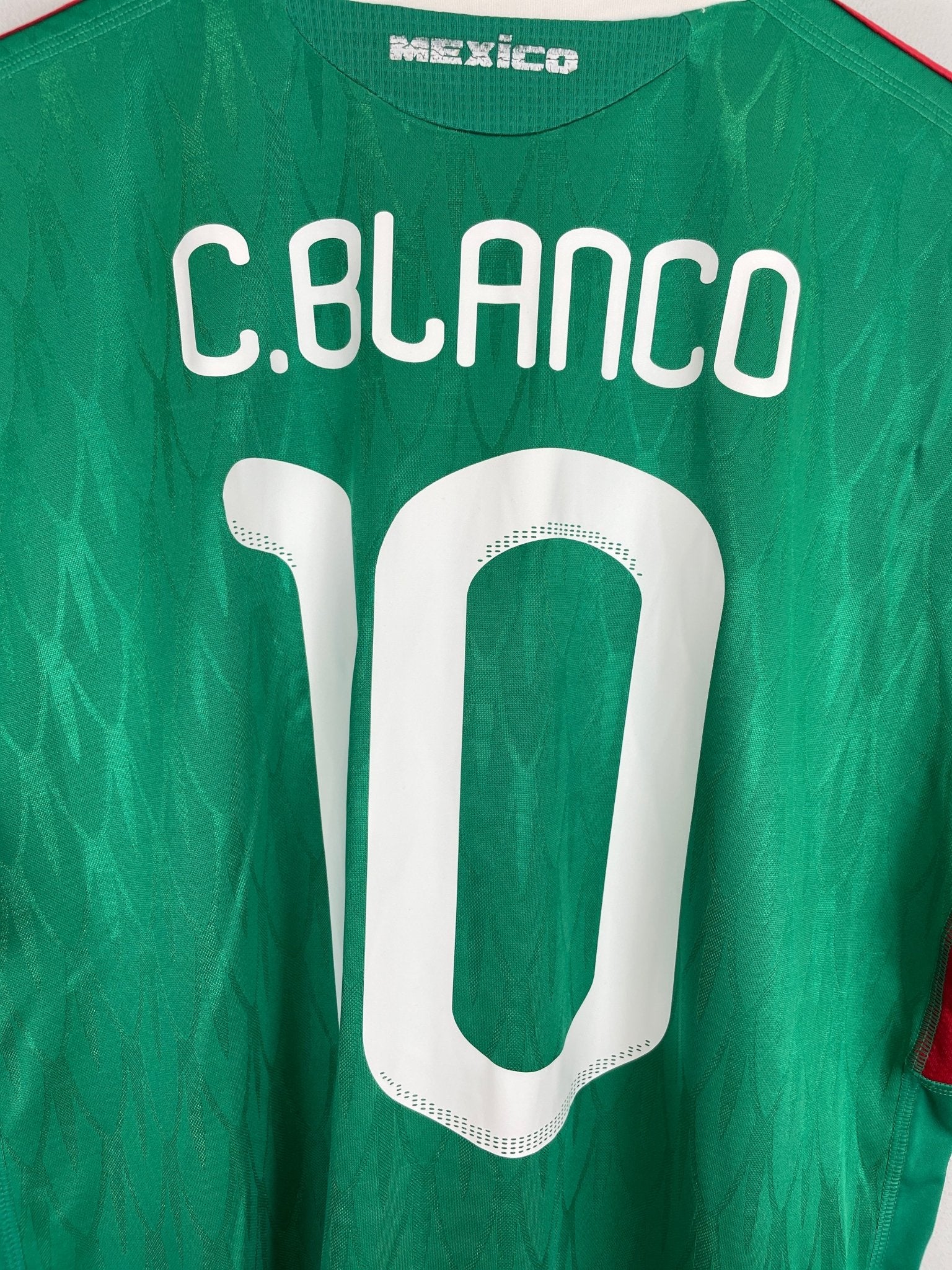 Shop 2010/11 MEXICO C.BLANCO #10 HOME SHIRT (L) ADIDAS, classic football shirts, vintage football shirts & retro soccer jerseys at Cult Kits