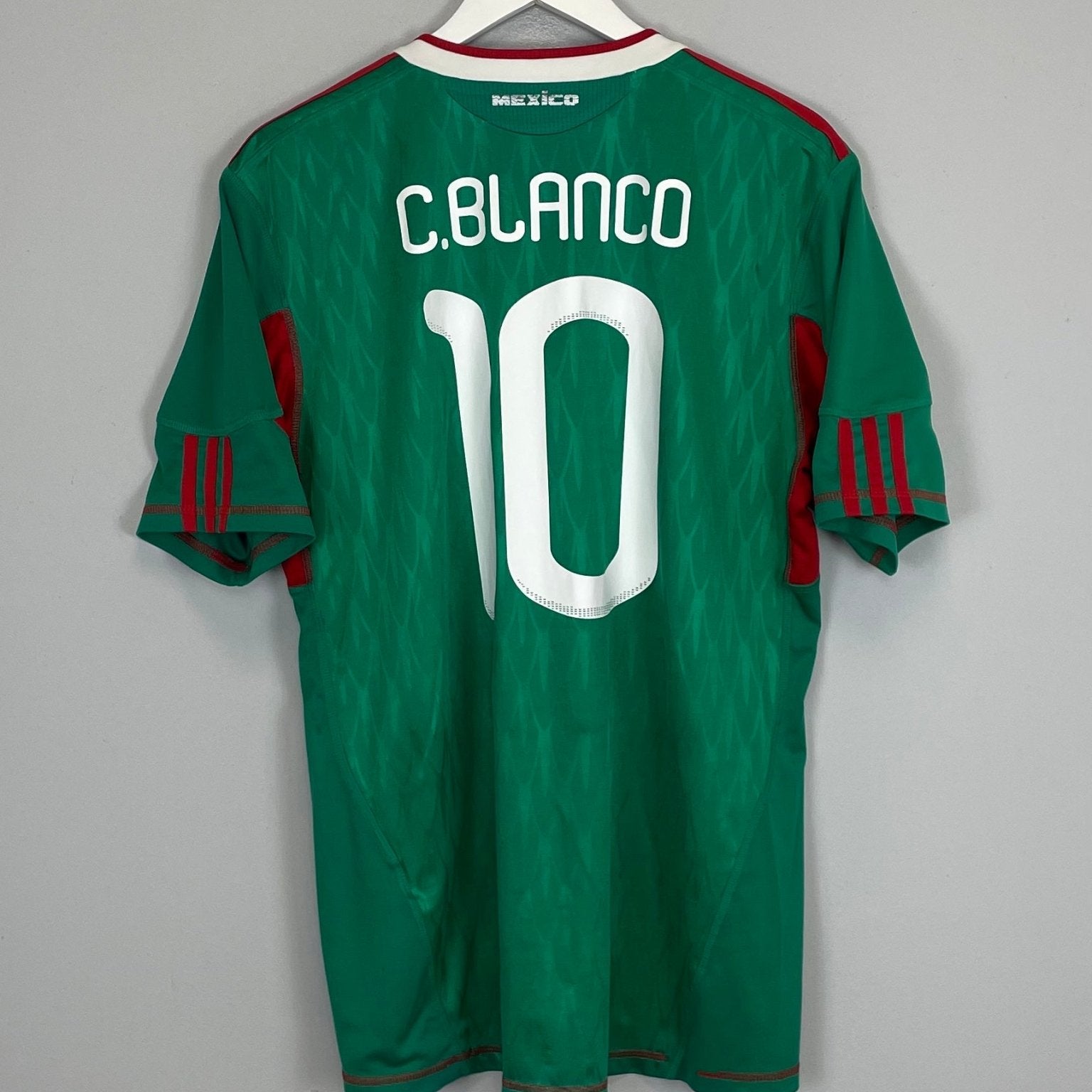 Shop 2010/11 MEXICO C.BLANCO #10 HOME SHIRT (L) ADIDAS, classic football shirts, vintage football shirts & retro soccer jerseys at Cult Kits