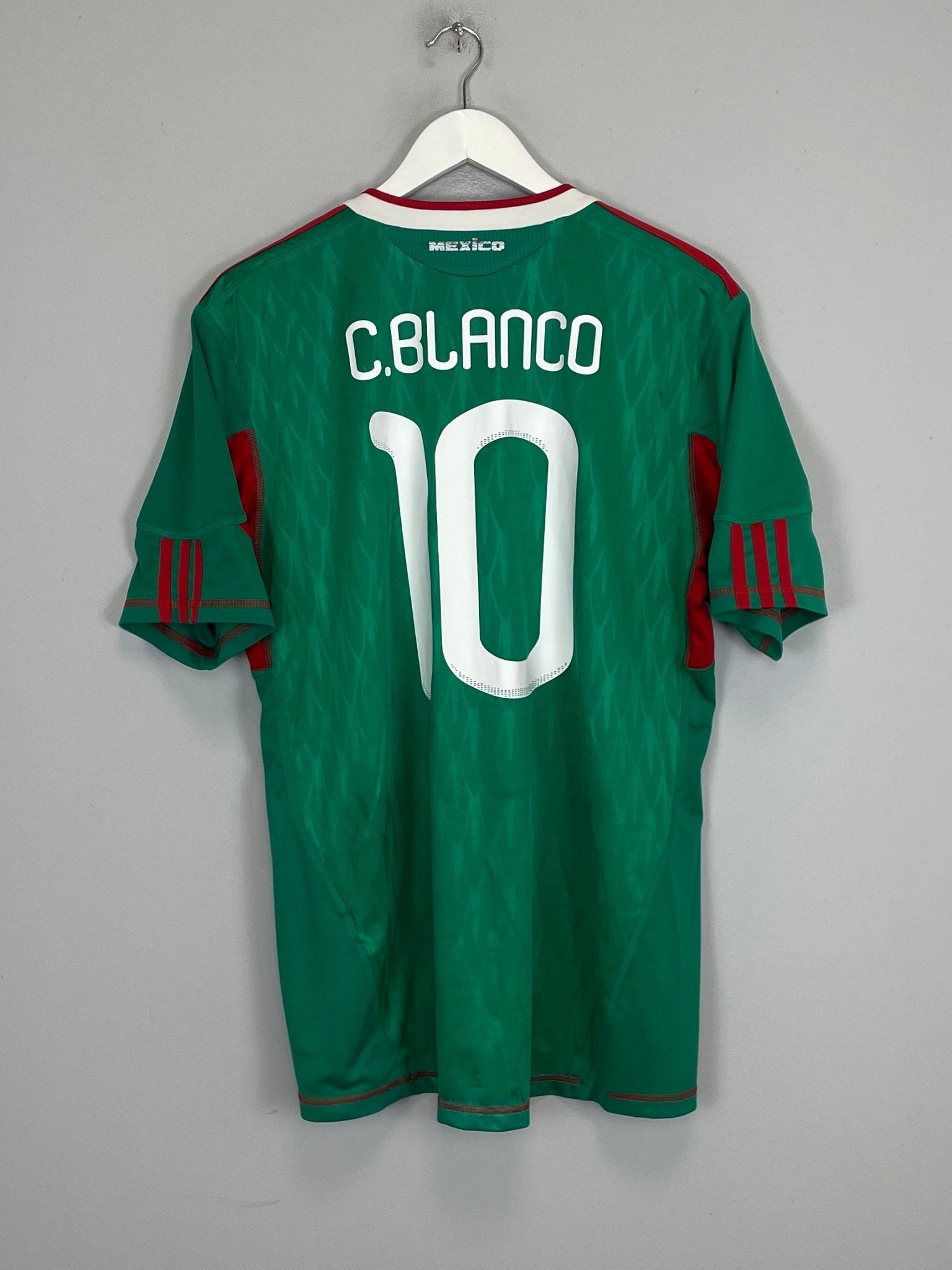 Shop 2010/11 MEXICO C.BLANCO #10 HOME SHIRT (L) ADIDAS, classic football shirts, vintage football shirts & retro soccer jerseys at Cult Kits