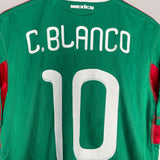 Shop 2010/11 MEXICO C.BLANCO #10 HOME SHIRT (L) ADIDAS, classic football shirts, vintage football shirts & retro soccer jerseys at Cult Kits