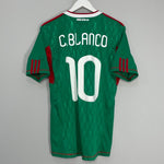 Shop 2010/11 MEXICO C.BLANCO #10 HOME SHIRT (M) ADIDAS, classic football shirts, vintage football shirts & retro soccer jerseys at Cult Kits