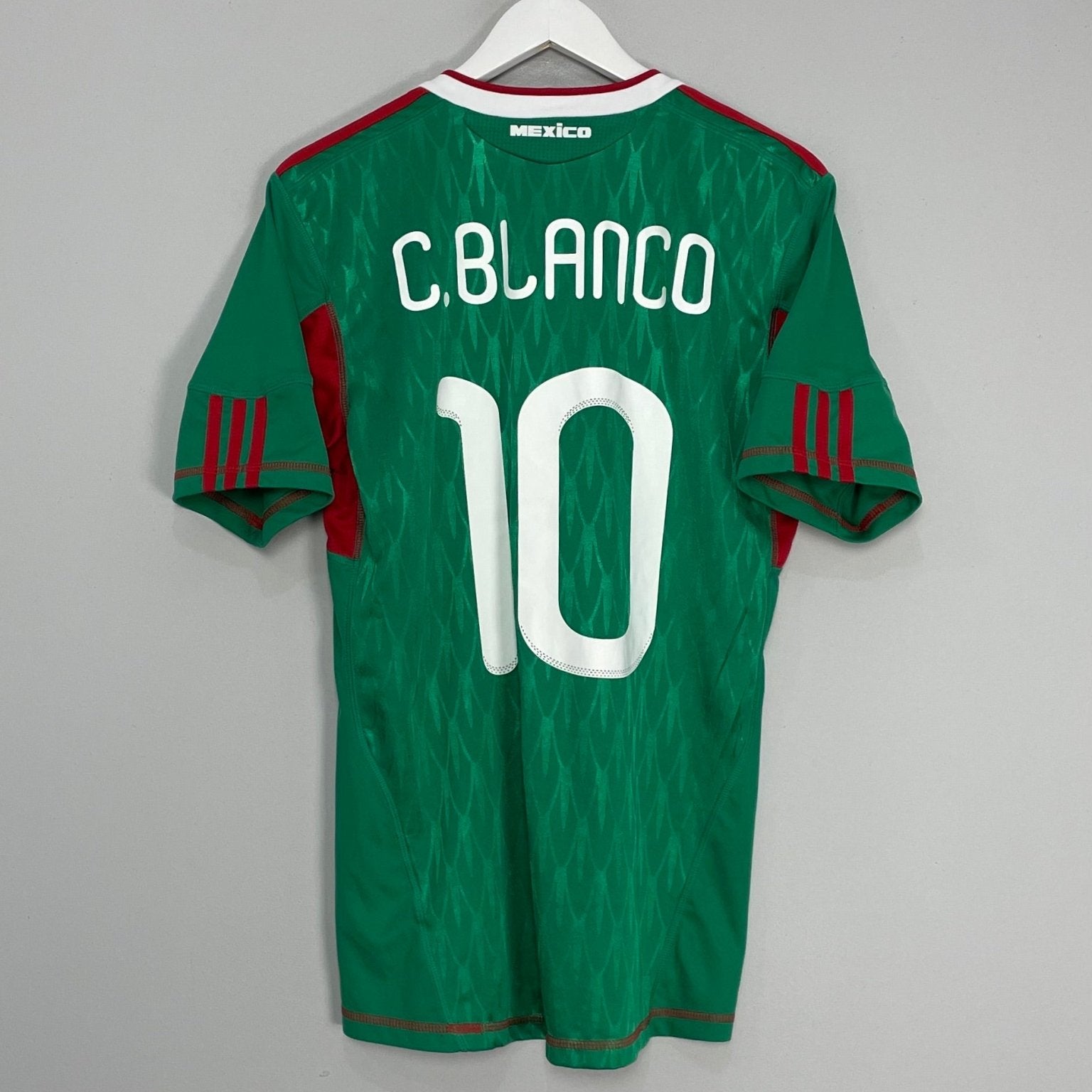 Shop 2010/11 MEXICO C.BLANCO #10 HOME SHIRT (M) ADIDAS, classic football shirts, vintage football shirts & retro soccer jerseys at Cult Kits