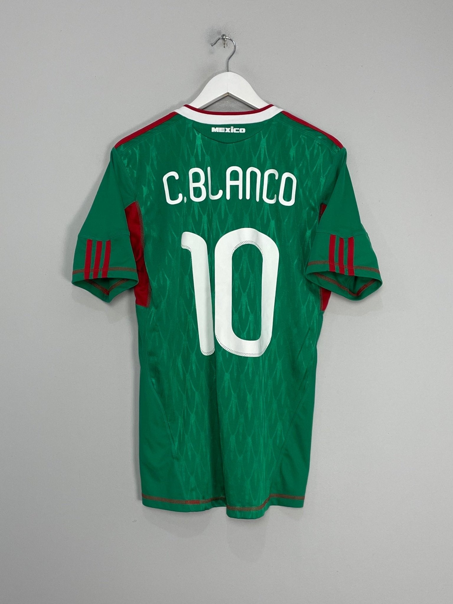 Shop 2010/11 MEXICO C.BLANCO #10 HOME SHIRT (M) ADIDAS, classic football shirts, vintage football shirts & retro soccer jerseys at Cult Kits
