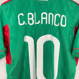 Shop 2010/11 MEXICO C.BLANCO #10 HOME SHIRT (M) ADIDAS, classic football shirts, vintage football shirts & retro soccer jerseys at Cult Kits
