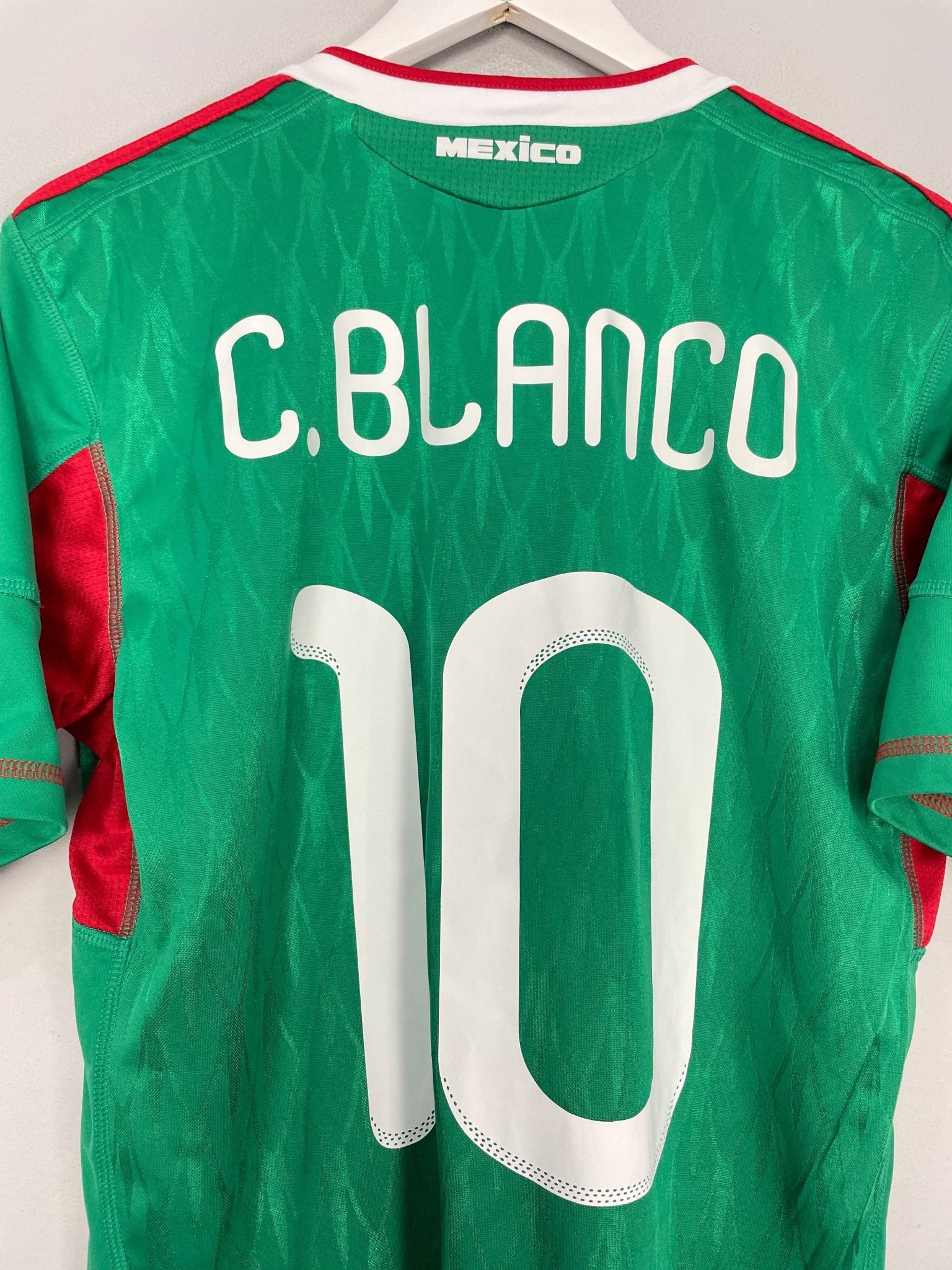 Shop 2010/11 MEXICO C.BLANCO #10 HOME SHIRT (M) ADIDAS, classic football shirts, vintage football shirts & retro soccer jerseys at Cult Kits