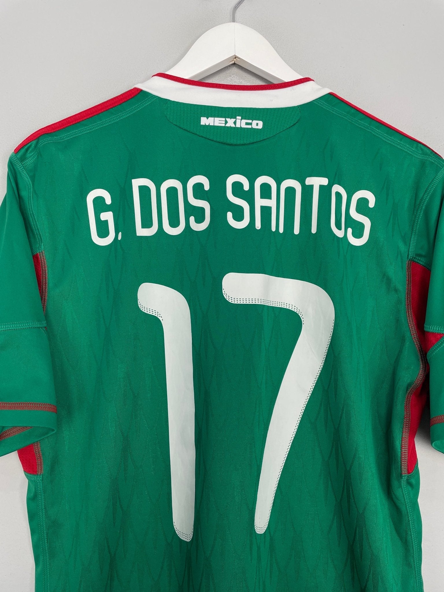 Shop 2010/11 MEXICO G.DOS SANTOS #17 HOME SHIRT (M) ADIDAS, classic football shirts, vintage football shirts & retro soccer jerseys at Cult Kits