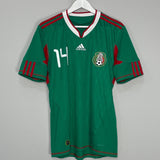 Shop 2010/11 MEXICO J.HERNANDEZ #14 HOME SHIRT (M) ADIDAS, classic football shirts, vintage football shirts & retro soccer jerseys at Cult Kits