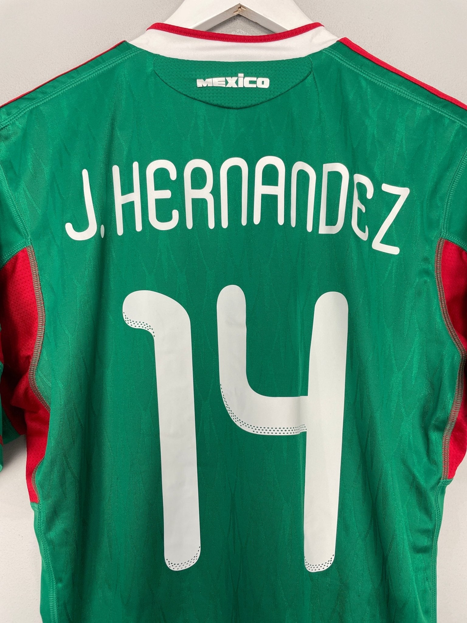 Shop 2010/11 MEXICO J.HERNANDEZ #14 HOME SHIRT (M) ADIDAS, classic football shirts, vintage football shirts & retro soccer jerseys at Cult Kits