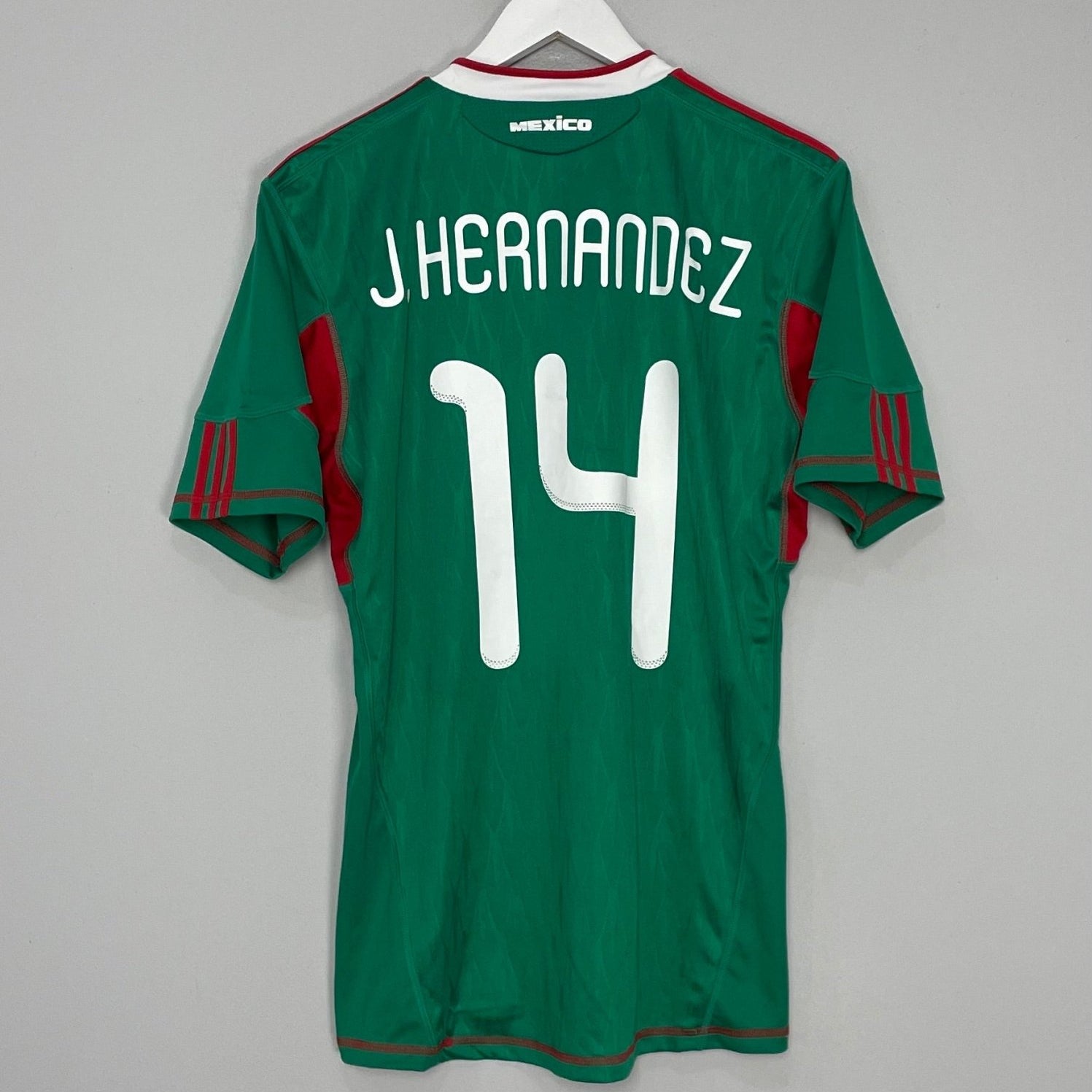 Shop 2010/11 MEXICO J.HERNANDEZ #14 HOME SHIRT (M) ADIDAS, classic football shirts, vintage football shirts & retro soccer jerseys at Cult Kits