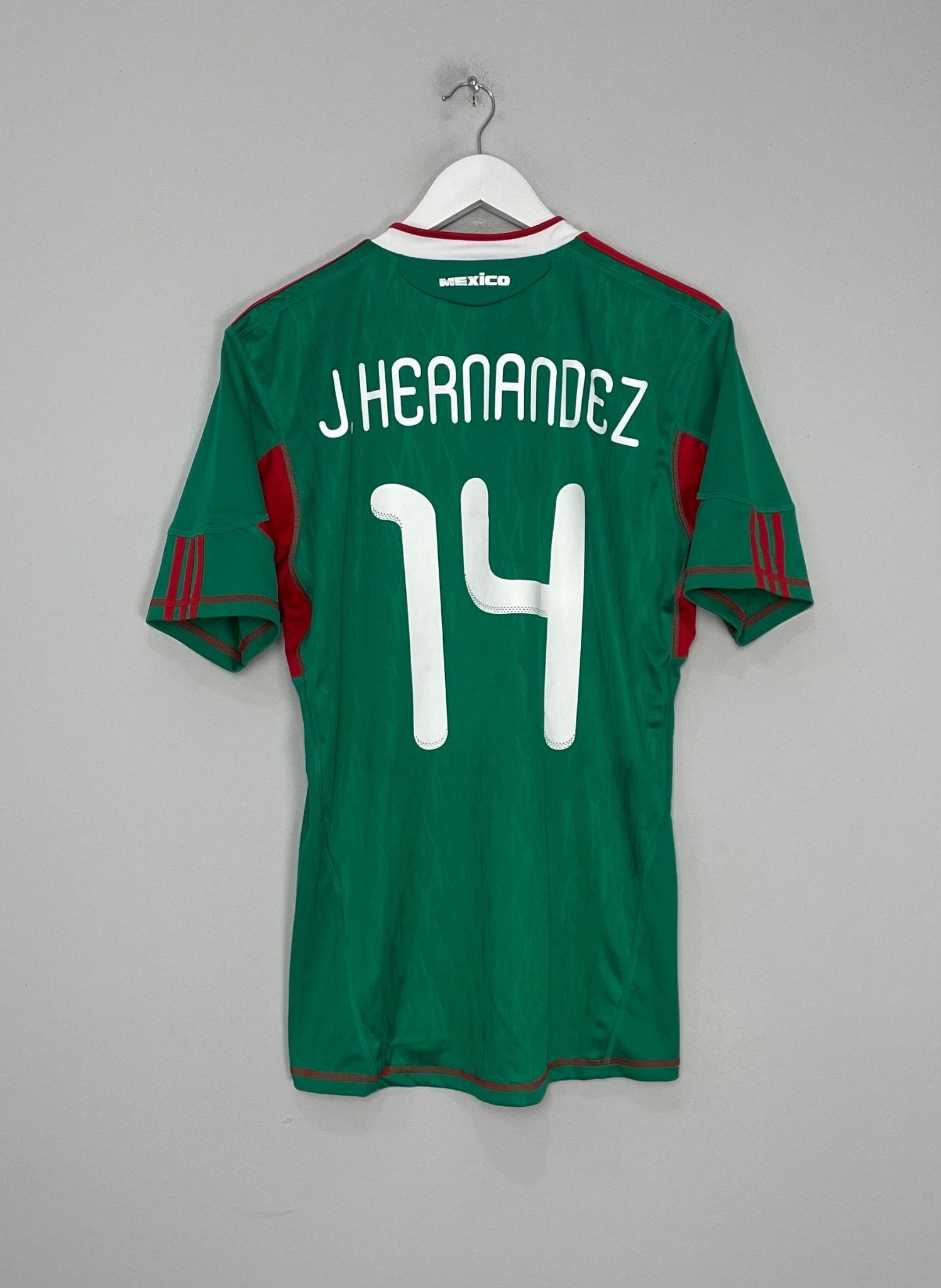 Shop 2010/11 MEXICO J.HERNANDEZ #14 HOME SHIRT (M) ADIDAS, classic football shirts, vintage football shirts & retro soccer jerseys at Cult Kits