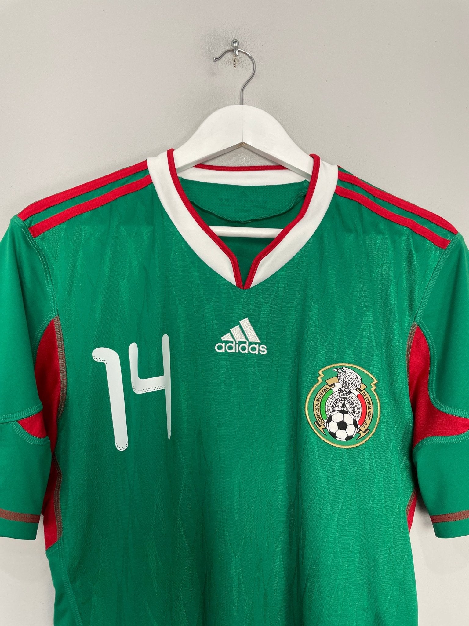 Shop 2010/11 MEXICO J.HERNANDEZ #14 HOME SHIRT (M) ADIDAS, classic football shirts, vintage football shirts & retro soccer jerseys at Cult Kits