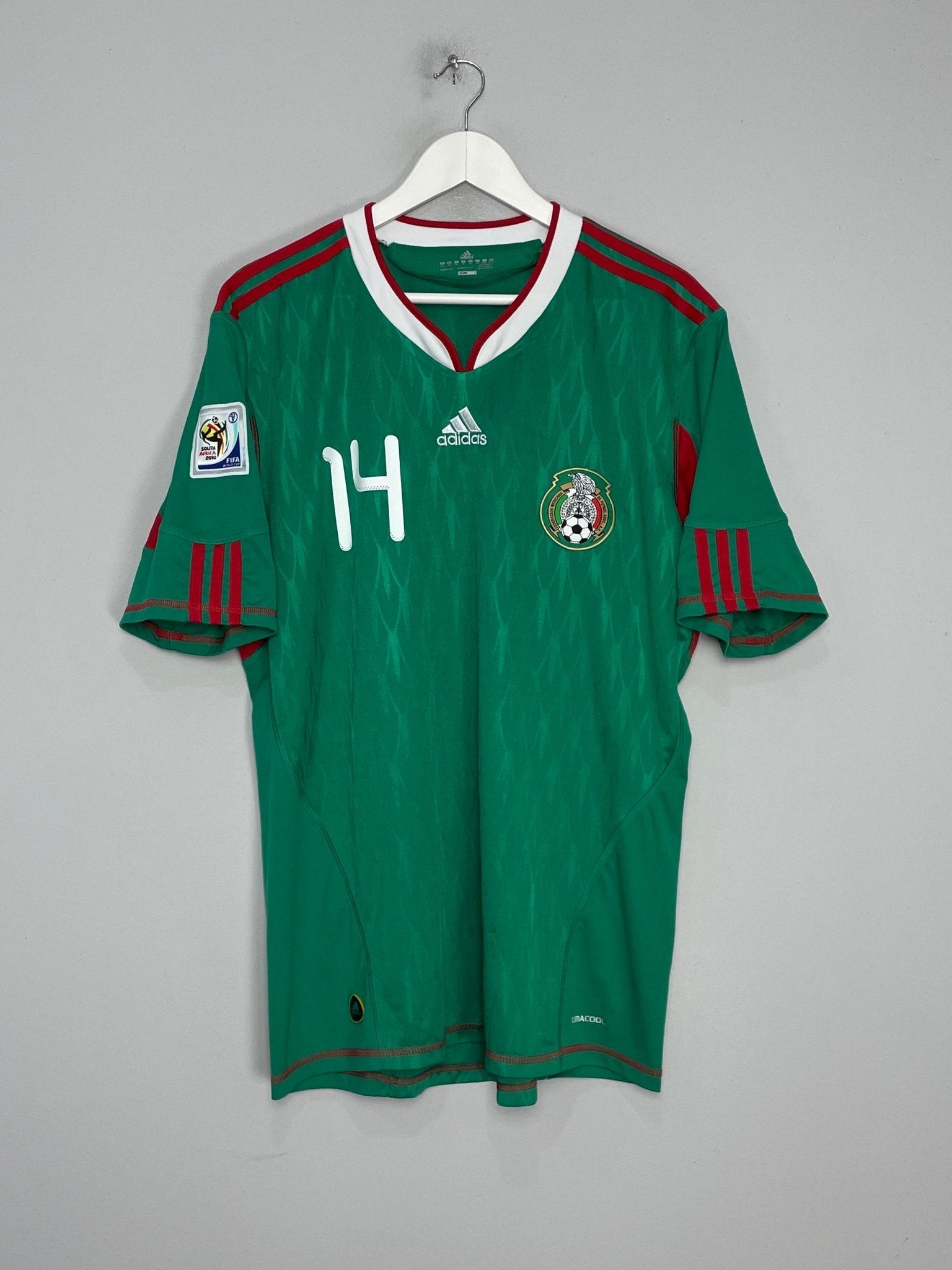 Shop 2010/11 MEXICO J.HERNANDEZ #14 HOME SHIRT (XL) ADIDAS, classic football shirts, vintage football shirts & retro soccer jerseys at Cult Kits