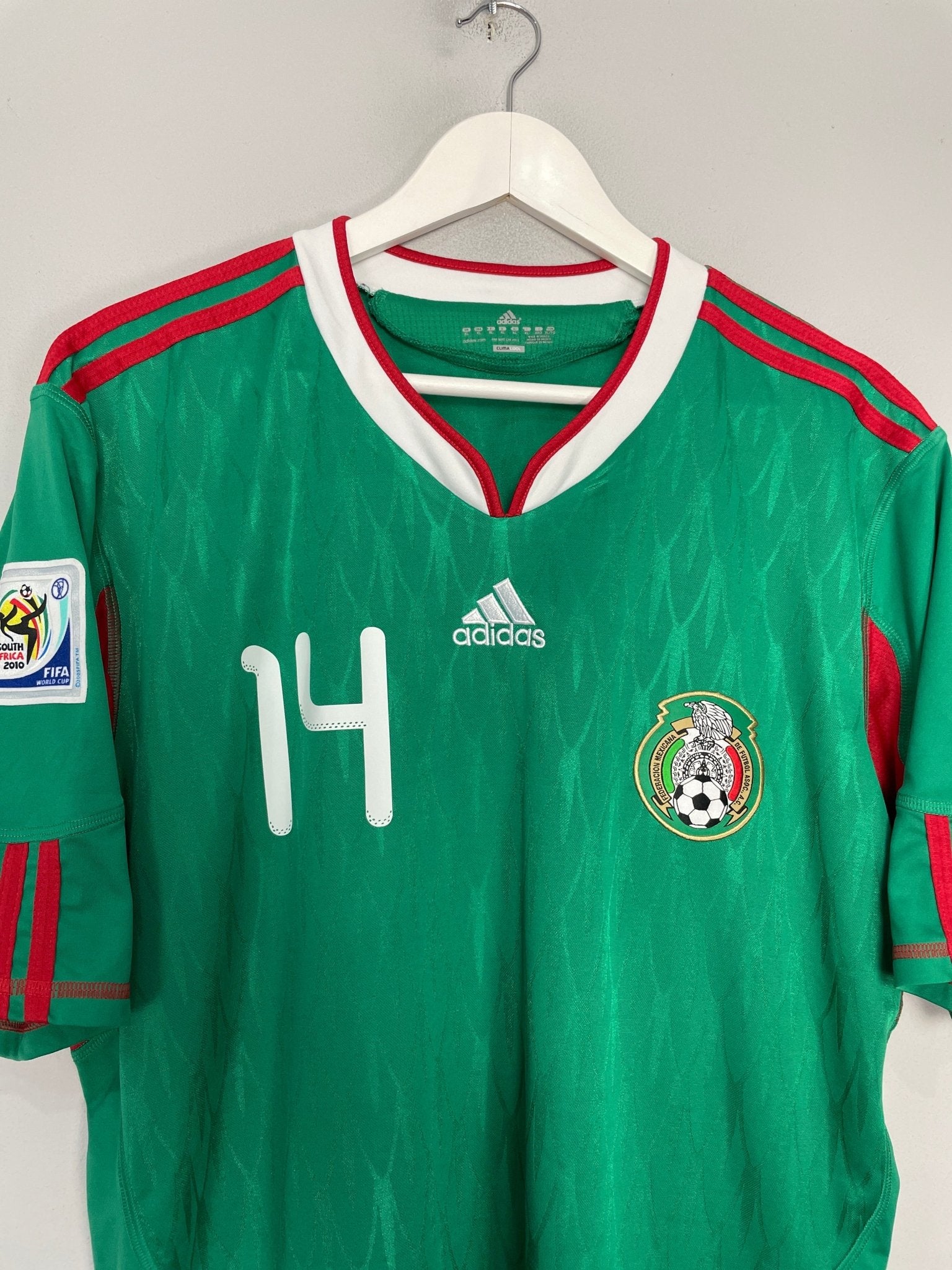 Shop 2010/11 MEXICO J.HERNANDEZ #14 HOME SHIRT (XL) ADIDAS, classic football shirts, vintage football shirts & retro soccer jerseys at Cult Kits