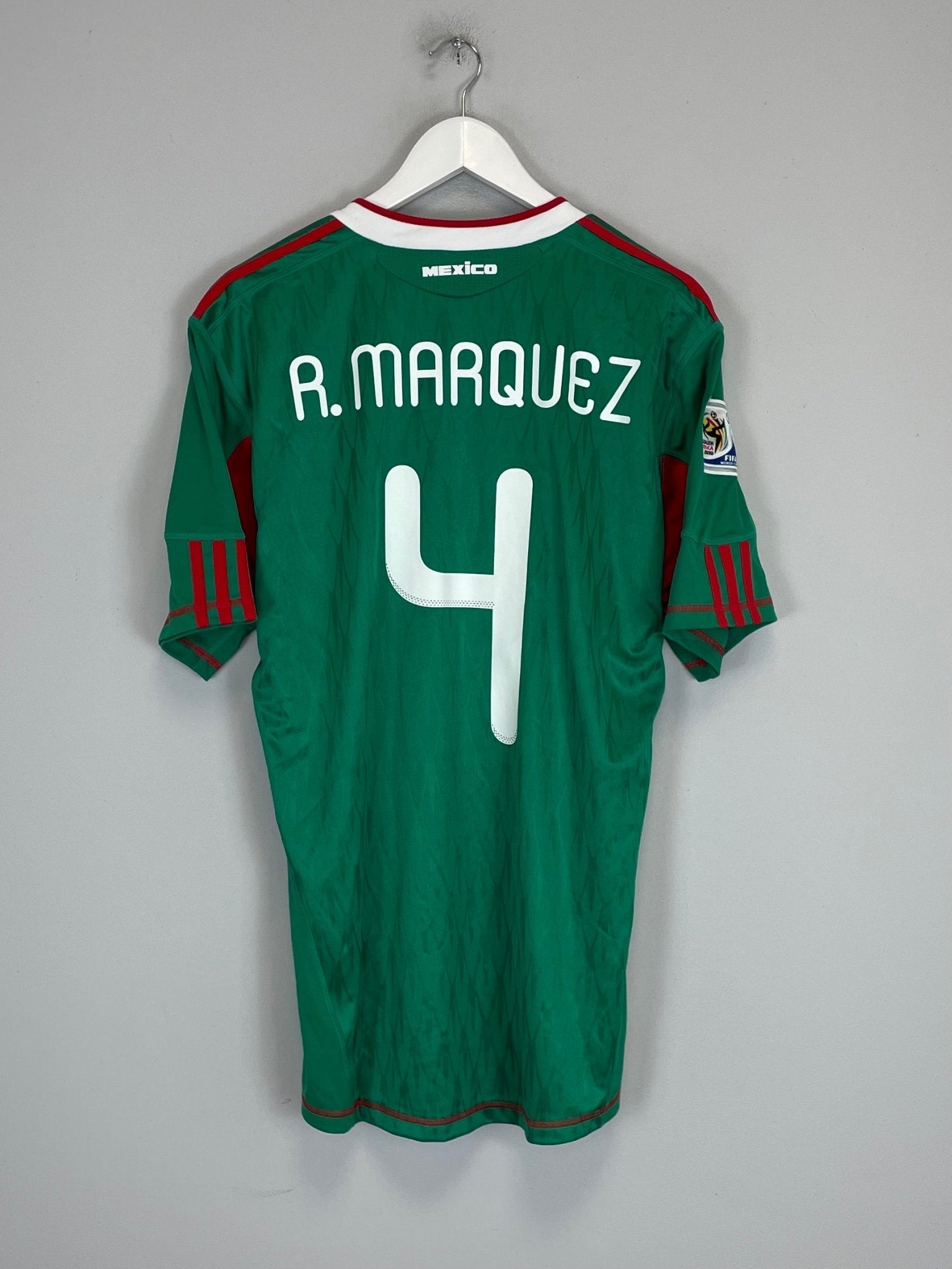 Shop 2010/11 MEXICO MARQUEZ #4 HOME SHIRT (L) ADIDAS, classic football shirts, vintage football shirts & retro soccer jerseys at Cult Kits