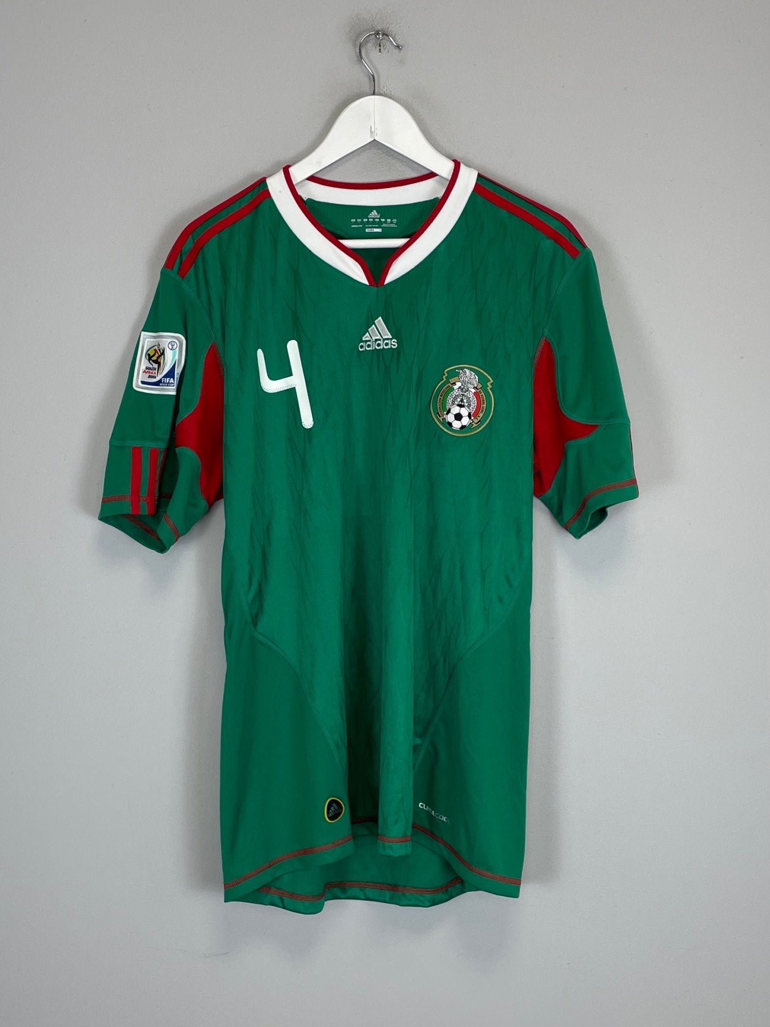 Shop 2010/11 MEXICO MARQUEZ #4 HOME SHIRT (L) ADIDAS, classic football shirts, vintage football shirts & retro soccer jerseys at Cult Kits
