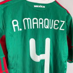 Shop 2010/11 MEXICO MARQUEZ #4 HOME SHIRT (L) ADIDAS, classic football shirts, vintage football shirts & retro soccer jerseys at Cult Kits