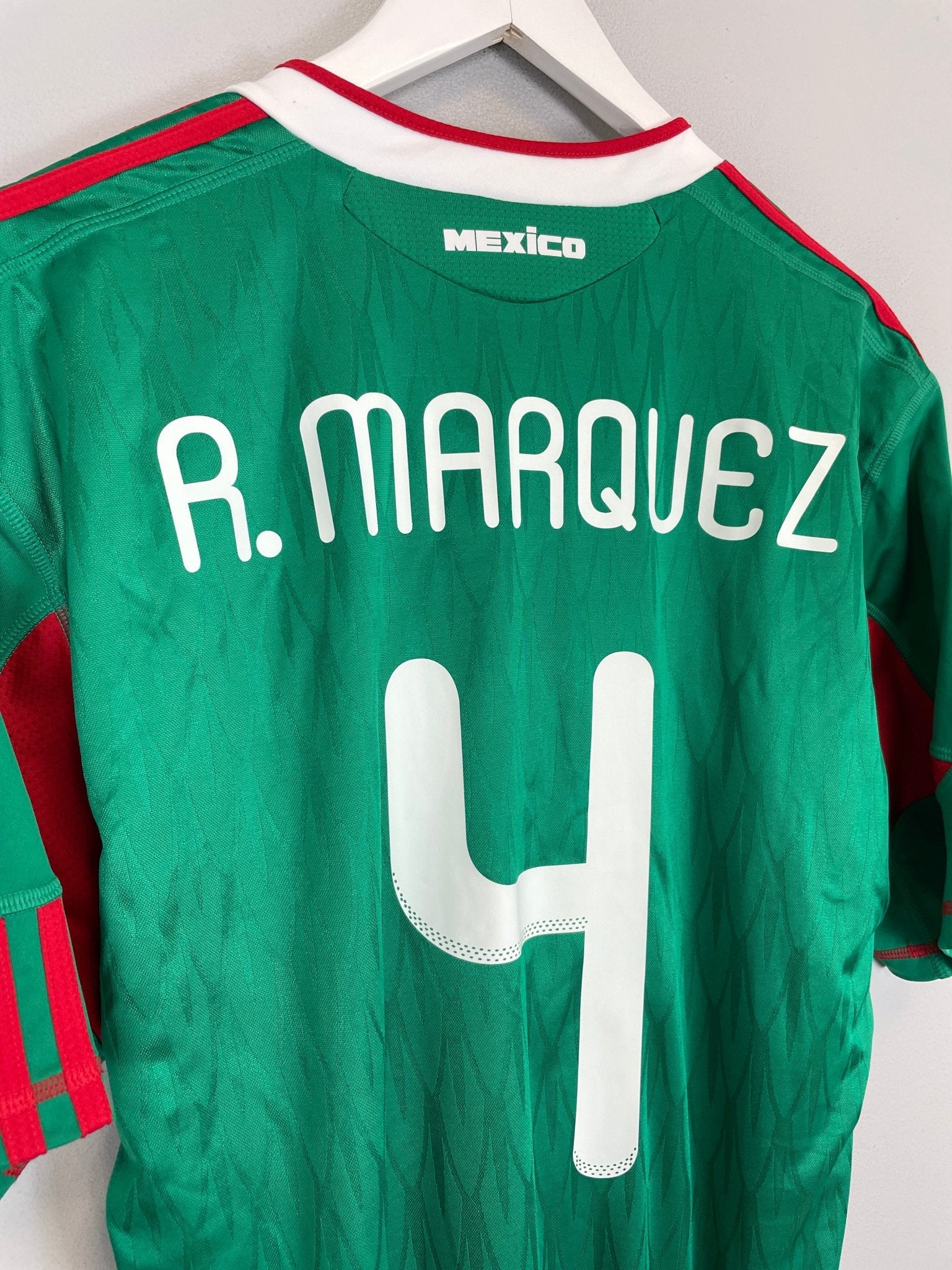 Shop 2010/11 MEXICO MARQUEZ #4 HOME SHIRT (L) ADIDAS, classic football shirts, vintage football shirts & retro soccer jerseys at Cult Kits