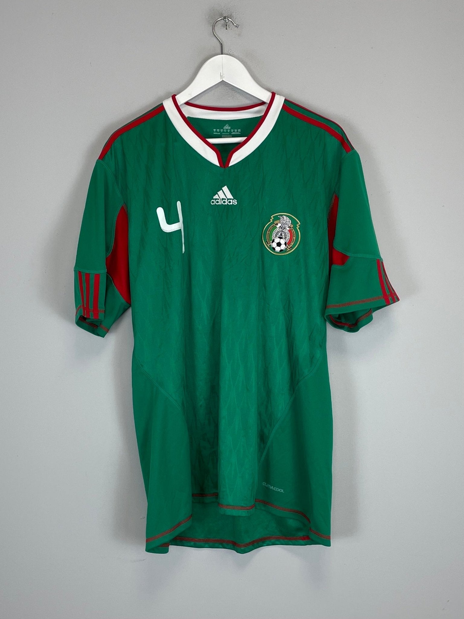 Shop 2010/11 MEXICO MARQUEZ #4 HOME SHIRT (XL) ADIDAS, classic football shirts, vintage football shirts & retro soccer jerseys at Cult Kits
