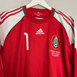 Shop 2010/11 MEXICO O.PEREZ #1 *MATCH ISSUE* GK SHIRT (XL) ADIDAS, classic football shirts, vintage football shirts & retro soccer jerseys at Cult Kits