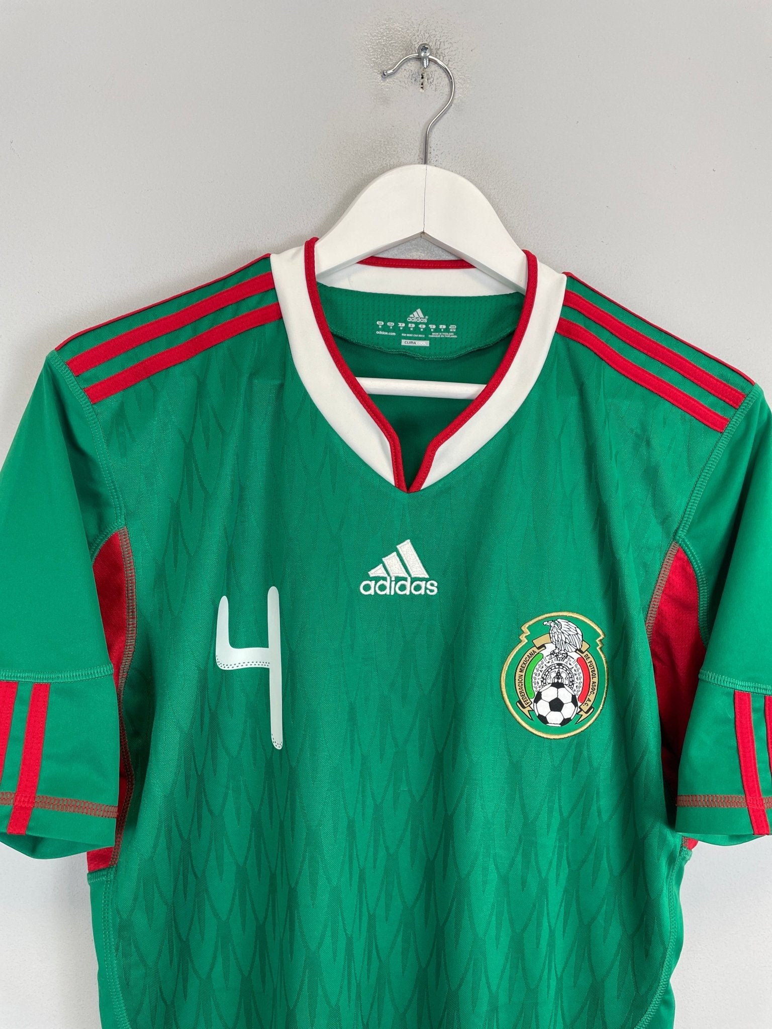 Shop 2010/11 MEXICO R.MARQUEZ #4 HOME SHIRT (M) ADIDAS, classic football shirts, vintage football shirts & retro soccer jerseys at Cult Kits