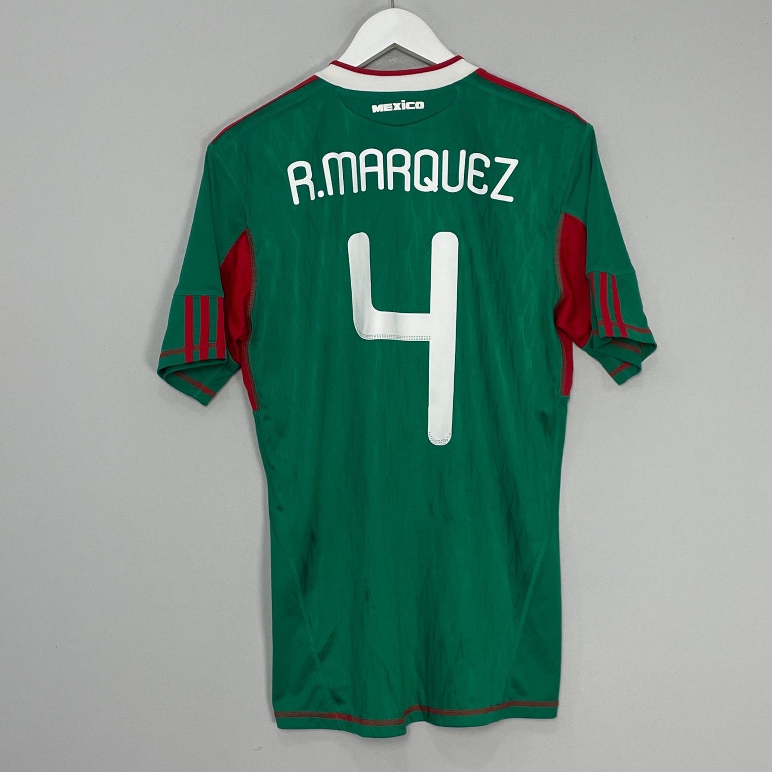 Shop 2010/11 MEXICO R.MARQUEZ #4 HOME SHIRT (M) ADIDAS, classic football shirts, vintage football shirts & retro soccer jerseys at Cult Kits