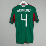 Shop 2010/11 MEXICO R.MARQUEZ #4 HOME SHIRT (M) ADIDAS, classic football shirts, vintage football shirts & retro soccer jerseys at Cult Kits