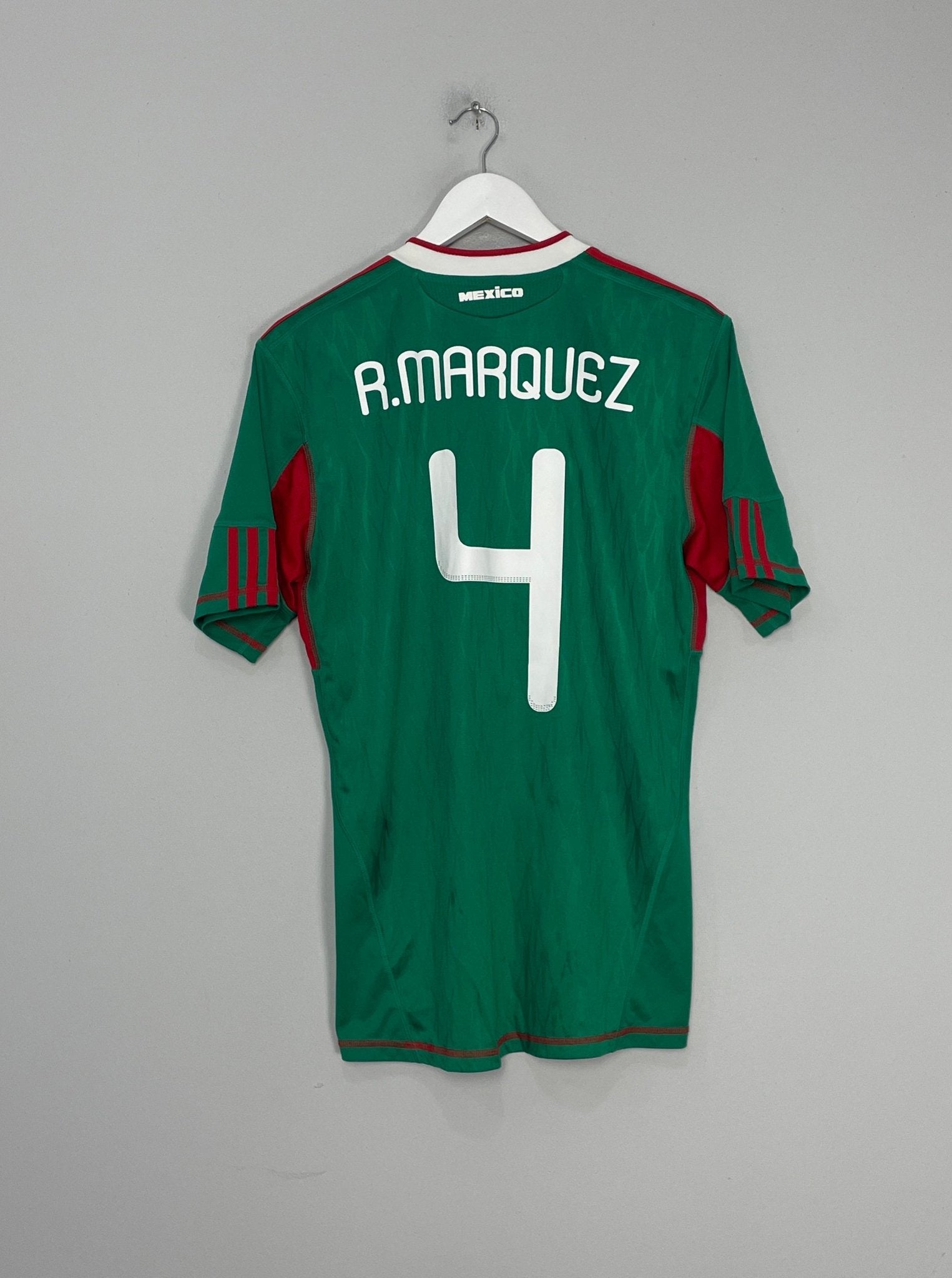 Shop 2010/11 MEXICO R.MARQUEZ #4 HOME SHIRT (M) ADIDAS, classic football shirts, vintage football shirts & retro soccer jerseys at Cult Kits