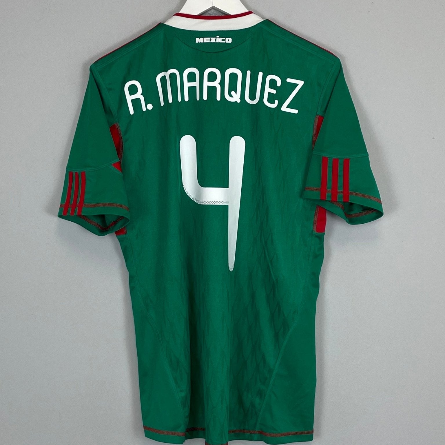 Shop 2010/11 MEXICO R.MARQUEZ #4 HOME SHIRT (M) ADIDAS, classic football shirts, vintage football shirts & retro soccer jerseys at Cult Kits