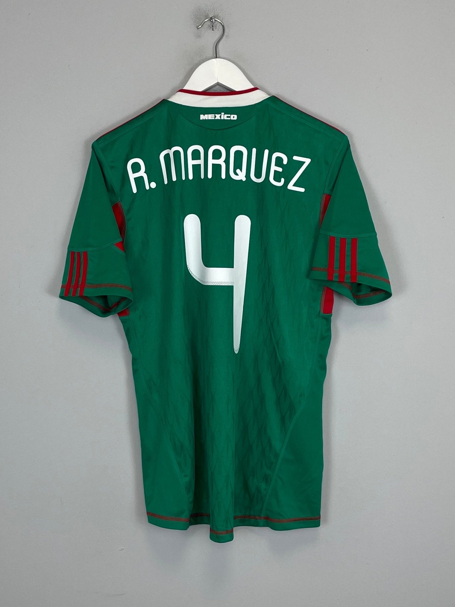 Shop 2010/11 MEXICO R.MARQUEZ #4 HOME SHIRT (M) ADIDAS, classic football shirts, vintage football shirts & retro soccer jerseys at Cult Kits
