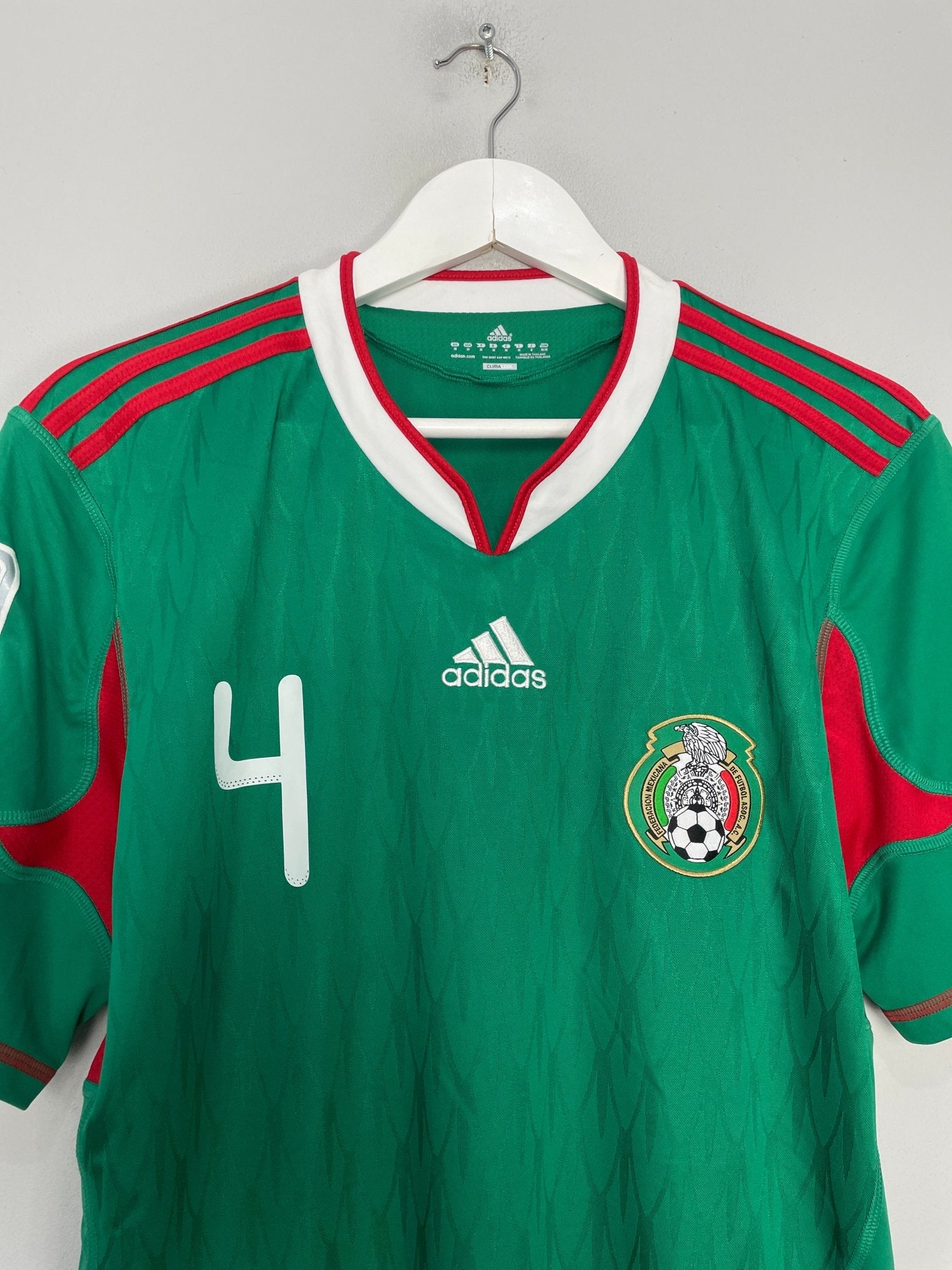 Shop 2010/11 MEXICO R.MARQUEZ #4 HOME SHIRT (M) ADIDAS, classic football shirts, vintage football shirts & retro soccer jerseys at Cult Kits