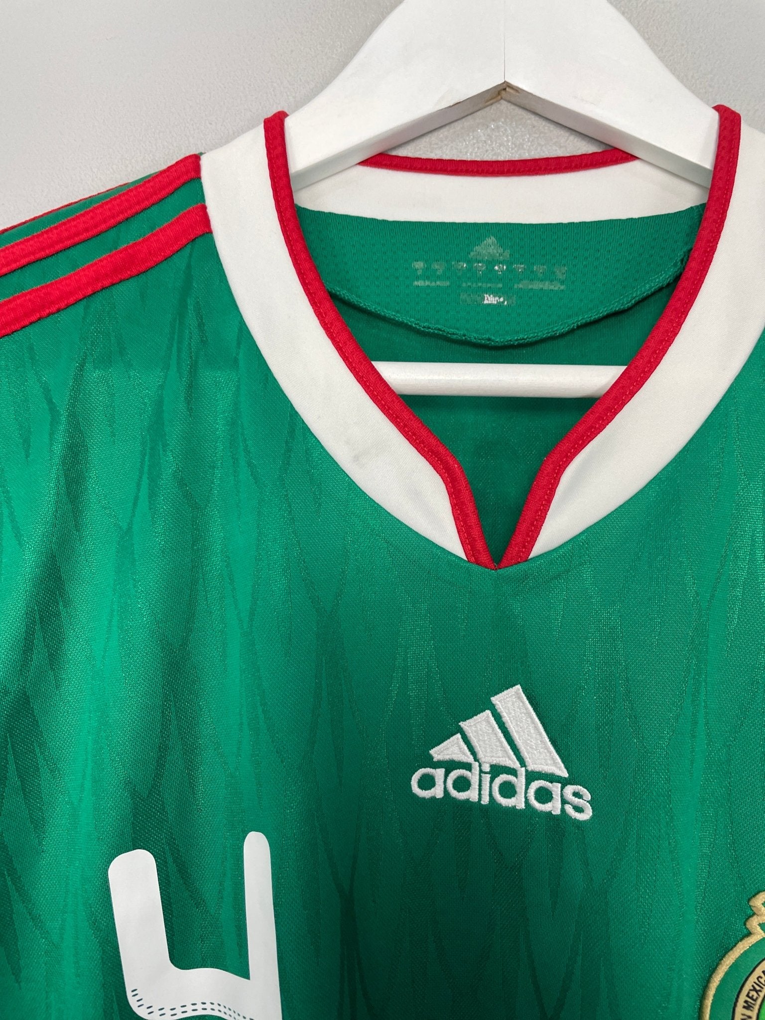 Shop 2010/11 MEXICO R.MARQUEZ #4 HOME SHIRT (M) ADIDAS, classic football shirts, vintage football shirts & retro soccer jerseys at Cult Kits