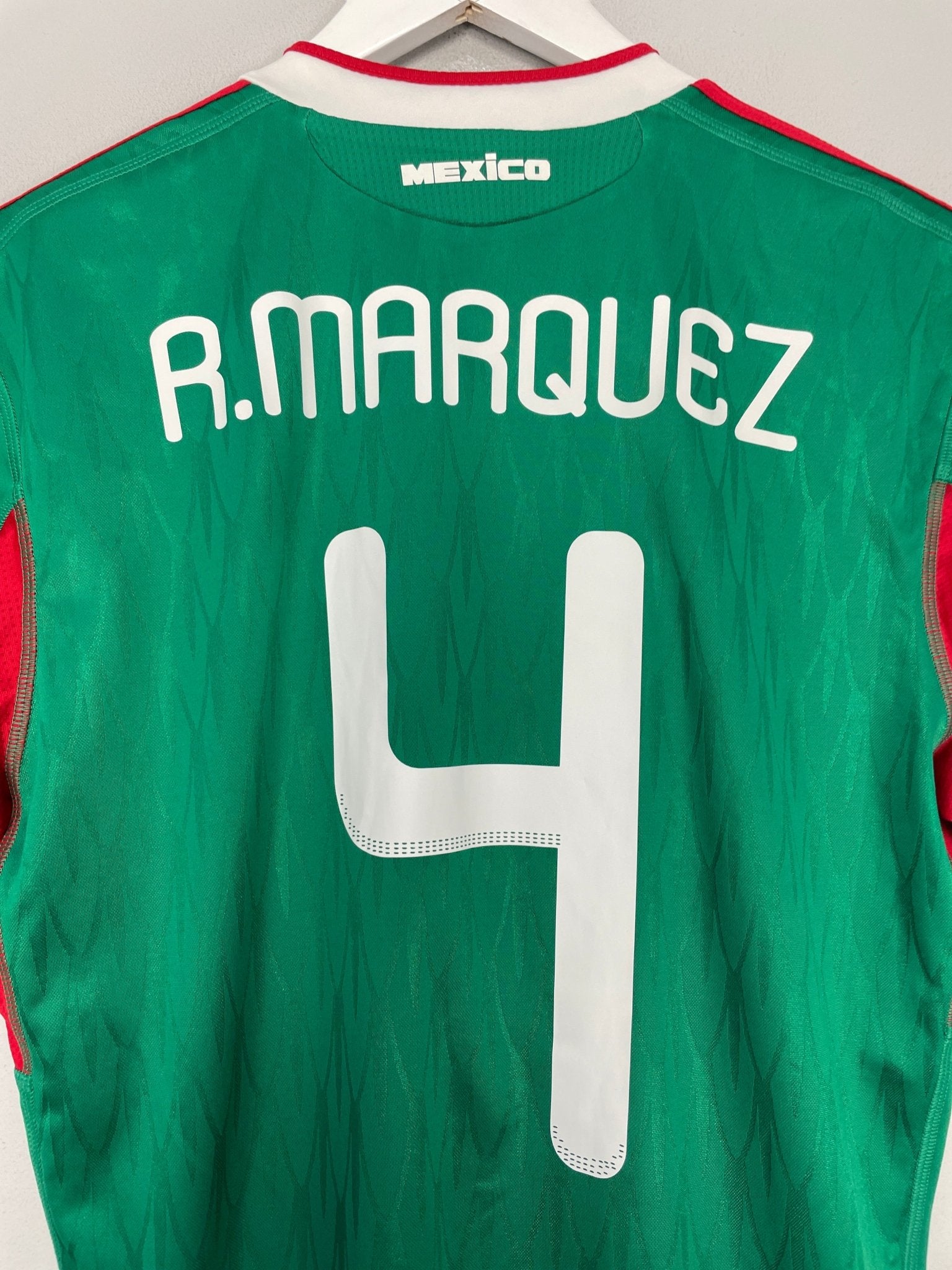 Shop 2010/11 MEXICO R.MARQUEZ #4 HOME SHIRT (M) ADIDAS, classic football shirts, vintage football shirts & retro soccer jerseys at Cult Kits