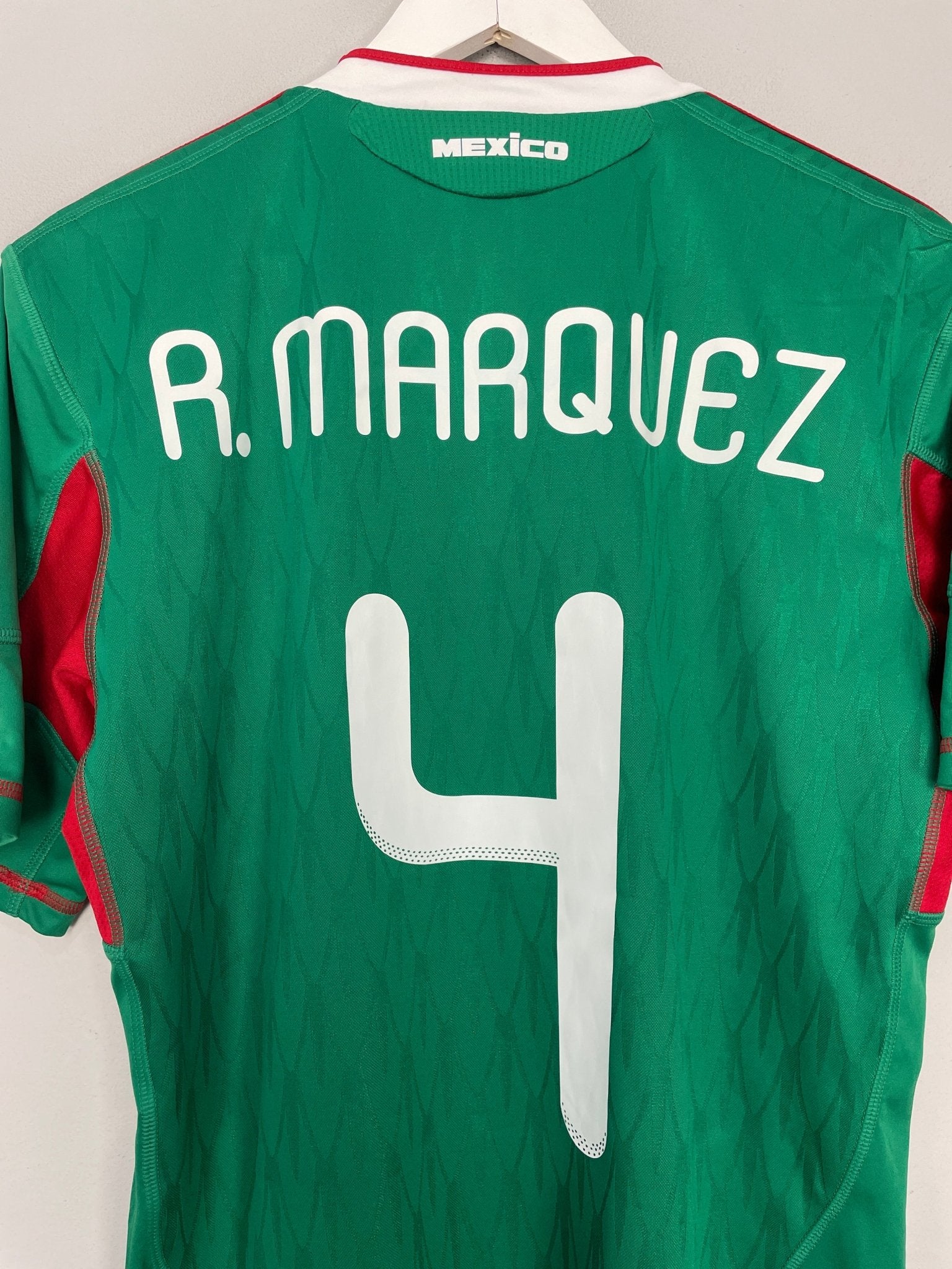 Shop 2010/11 MEXICO R.MARQUEZ #4 HOME SHIRT (M) ADIDAS, classic football shirts, vintage football shirts & retro soccer jerseys at Cult Kits