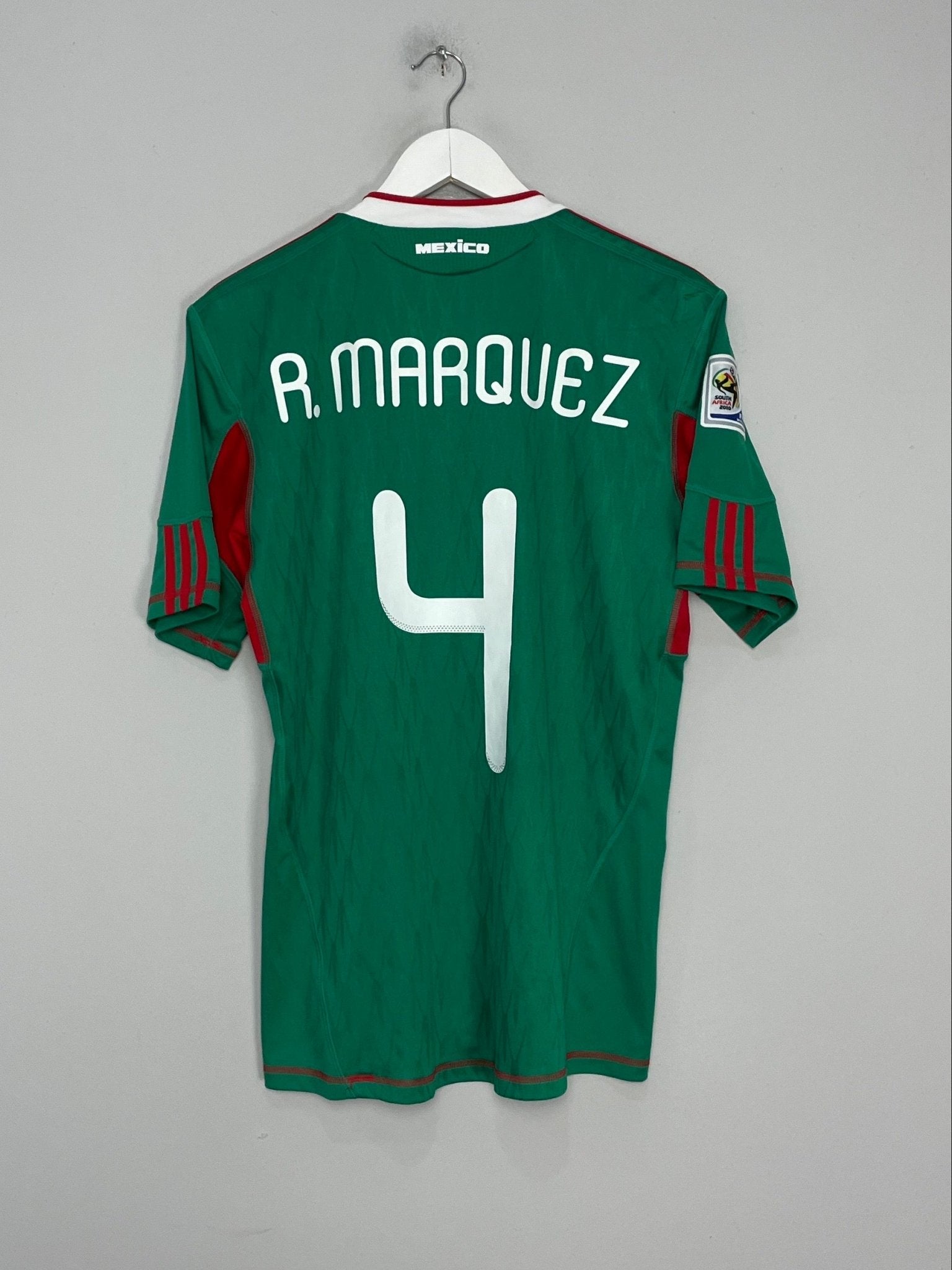 Shop 2010/11 MEXICO R.MARQUEZ #4 HOME SHIRT (M) ADIDAS, classic football shirts, vintage football shirts & retro soccer jerseys at Cult Kits