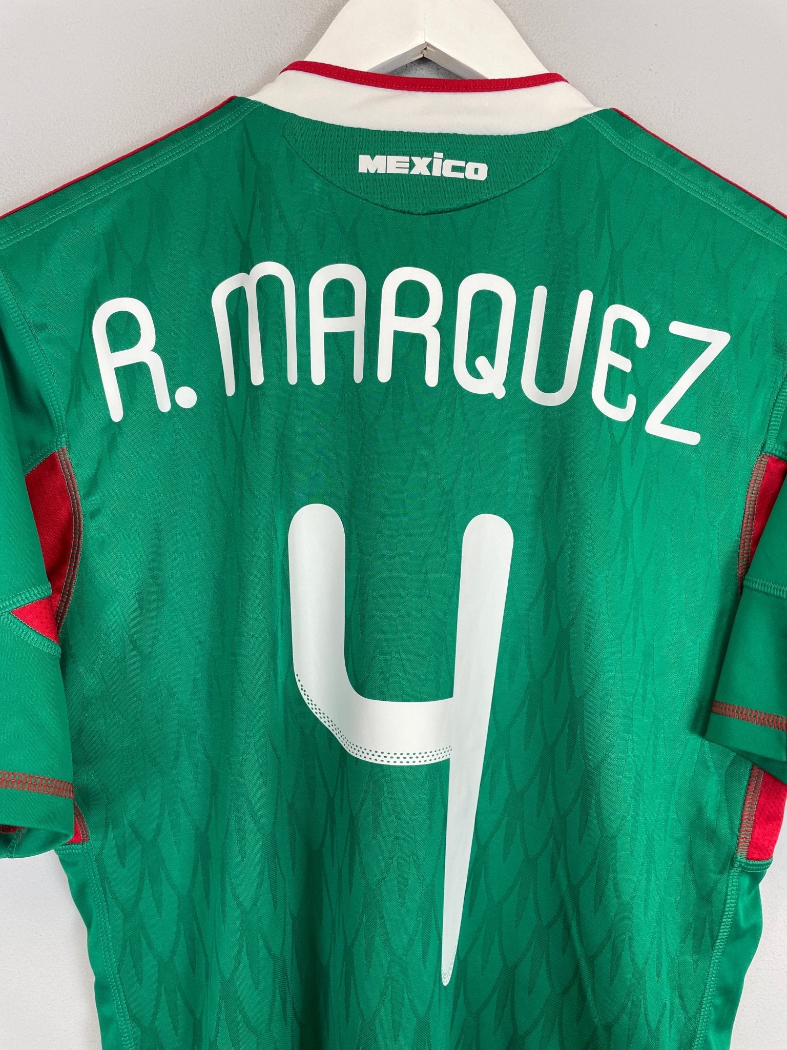 Shop 2010/11 MEXICO R.MARQUEZ #4 HOME SHIRT (M) ADIDAS, classic football shirts, vintage football shirts & retro soccer jerseys at Cult Kits