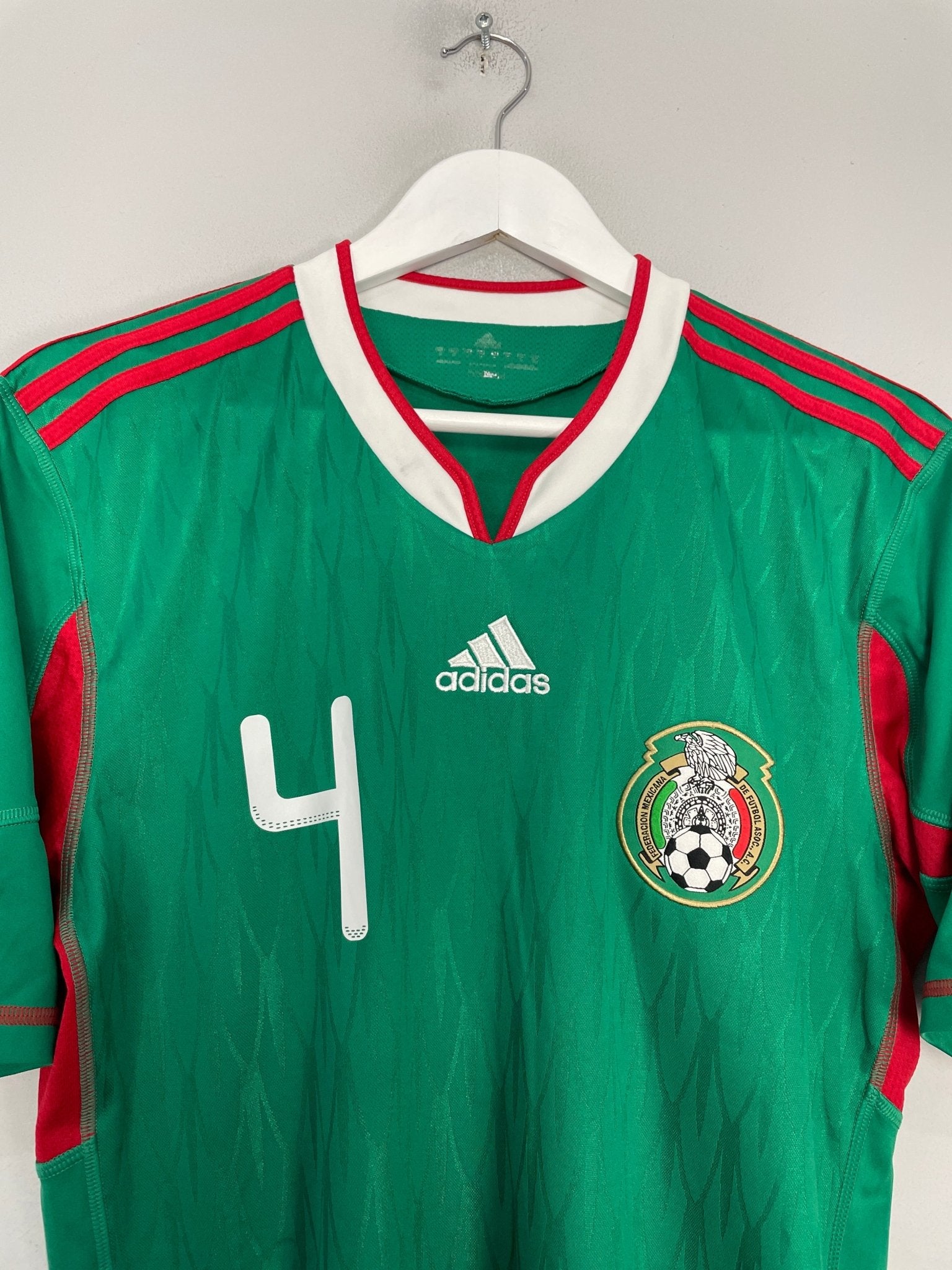 Shop 2010/11 MEXICO R.MARQUEZ #4 HOME SHIRT (M) ADIDAS, classic football shirts, vintage football shirts & retro soccer jerseys at Cult Kits