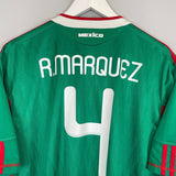 Shop 2010/11 MEXICO R.MARQUEZ #4 HOME SHIRT (XL) ADIDAS, classic football shirts, vintage football shirts & retro soccer jerseys at Cult Kits