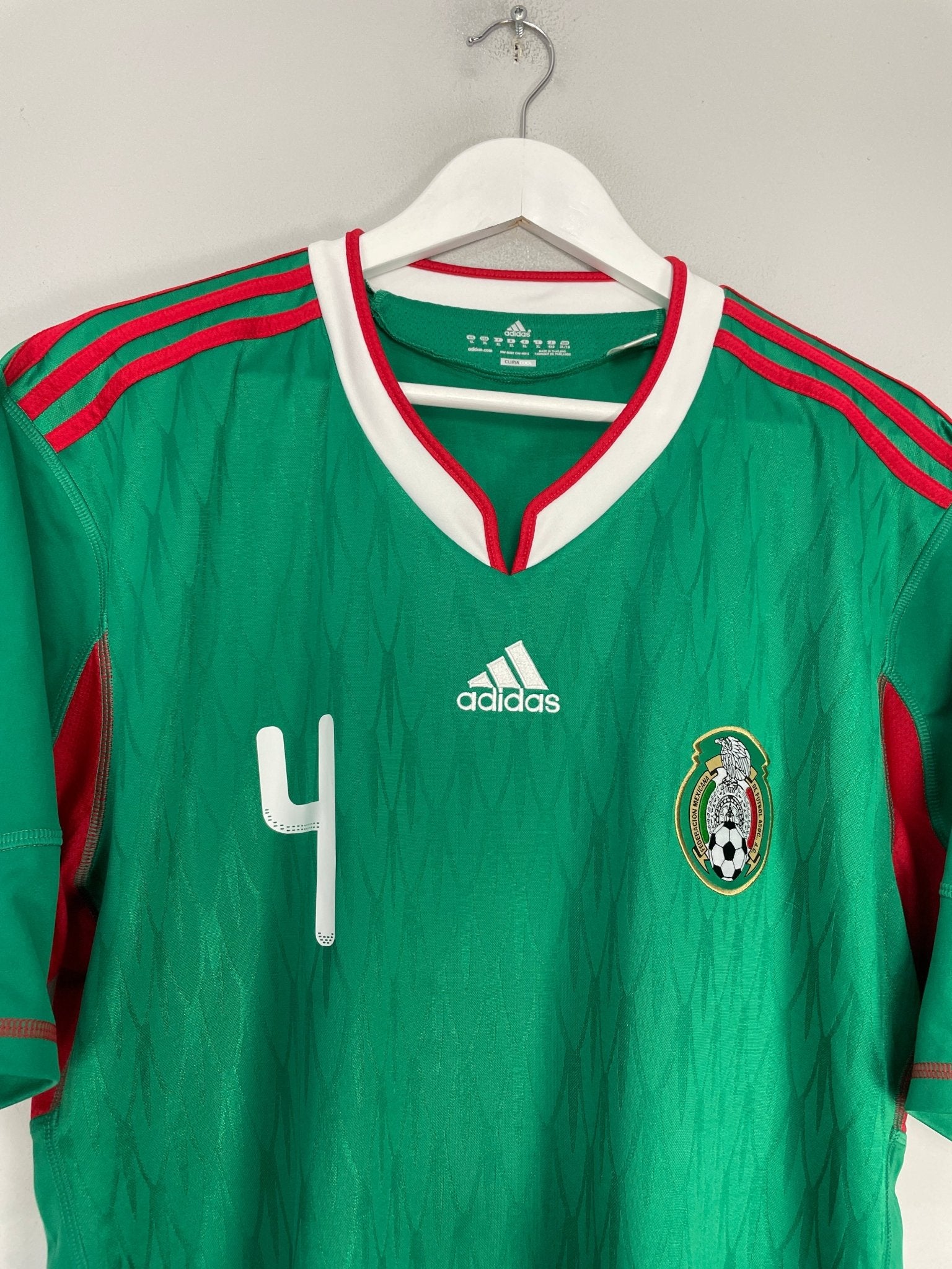 Shop 2010/11 MEXICO R.MARQUEZ #4 HOME SHIRT (XL) ADIDAS, classic football shirts, vintage football shirts & retro soccer jerseys at Cult Kits